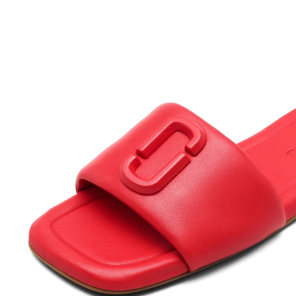 Marc Jacobs Red Slide Sandals